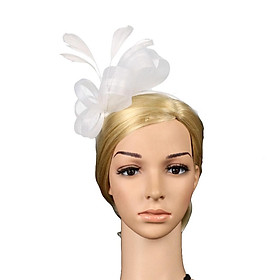 Lady Flower Fascinator Hat 1920s Gatsby Bridal Headband Cocktail Party