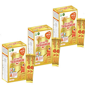 COMBO 03 HỘP SỮA BỘT CHO BÉ TỪ 02 TUỔI ĐẾN 15 TUỔI SỮA NON TASUAMUM HI-IQ GROW