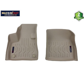 Thảm lót sàn xe ô tô Peugoet 3008 Nhãn hiệu Macsim chất liệu nhựa TPV cao cấp màu be màu be (FDW-178) - 2 hàng ghế