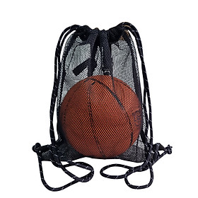 Balo dây rút lưới thể thao TROY đựng bóng rổ, bóng đá, chất vải lưới thoáng khí, dây đeo màu ngẫu nhiên