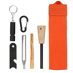 Outdoor Flint Fire Tool Set Fire Blowpipe Emergency Tools for Outdoor Camping Hiking Emergency Survival