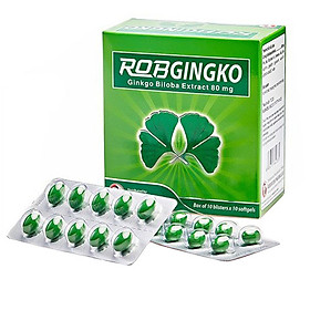 ROBGINGKO-Robinson Pharma USA- Viên uống hỗ trợ bổ não, tăng cường trí nhớ, phòng ngừa tai biến (30 viên)