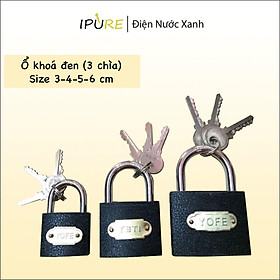 Mua Ổ khoá cửa đen DNX IPURE chất liệu gang nhám đúc còng thép size 3-4-5-6 cm loại tốt