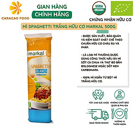 Mì Spaghetti trắng hữu cơ Markal 500g, Mì Ý hữu cơ, Mì nấu spaghetti chất lượng cao