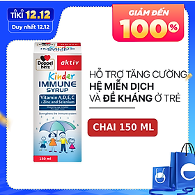 Siro tăng sức đề kháng phòng ngừa ốm vặt cho bé Doppelherz Aktiv Kinder