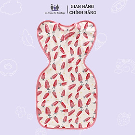 Nhộng chũn Miraclebaby cho bé 0-12 tháng kéo khóa mềm co giãn 4 chiều thoáng mát dễ mặc bỉm