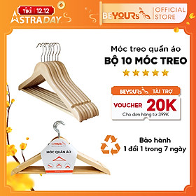 Mua 10 Móc Treo Quần Áo Đồ Gỗ BEYOURs - Móc Phơi Đồ - Nội Thất Phòng Ngủ