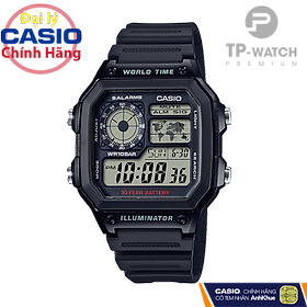 Đồng Hồ Nam Dây Cao Su Casio AE-1200WH-1AVDF (42mm) - Đen