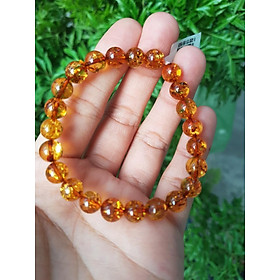 Vòng hổ phách thiên nhiên 7.3 li, đã kiểm định