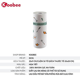 Mua Cuộn Giấy Lau Bếp Đa Năng Cao Cấp - Khăn Lau Bếp Dai Bền Siêu Thấm Tái Sử Dụng (DC01)