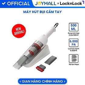 Mua Máy hút bụi cầm tay mini 0.5L LocknLock ENV136WHT  Hàng chính hãng  bộ lọc HEPA  75W  Lực hút mạnh  nhỏ gọn - JoyMall