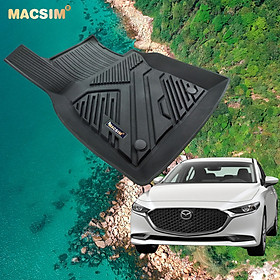 Thảm lót sàn xe ô tô Mazda 3 2019 tới nay, Nhãn hiệu Macsim  chất liệu nhựa TPE đúc khuôn cao cấp.