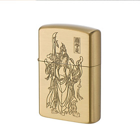 Mua Hột Qụet Bật Lửa Xăng Đá 9864AZ Họa Tiết Quan Công Đẹp Độc Lạ - Dùng Xăng Bấc Đá Cao Cấp