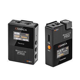 Comica BoomX-D Pro D1 / Pro D2 - Micro Không Dây 2.4G, Bộ Nhớ Trong 8GB, Phạm Vi 100m Cho Máy Ảnh, Điện Thoại, Laptop
