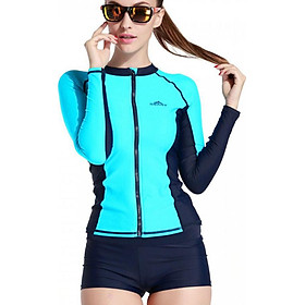 Áo Tắm Dài Tay Nữ Khóa Kéo Chống Nắng Anti-UV