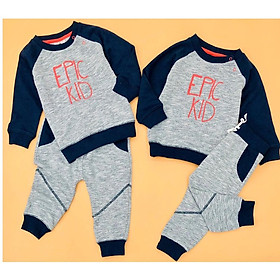 Bộ nỉ áo da cá, quần jogger bé trai Young Orginal