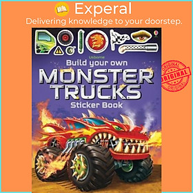 Hình ảnh Sách - Build Your Own Monster Trucks Sticker Book by Simon Tudhope (UK edition, paperback)