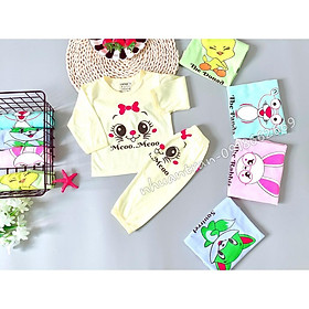 Sét 5 bộ dài tay cotton cho bé từ 3-14kg
