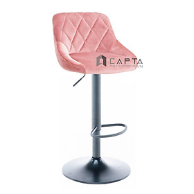 Mua Ghế quầy bar nệm vải CB2261A-F Nội thất Capta Ghế quầy bar nệm vải nhung chân mâm sơn đen