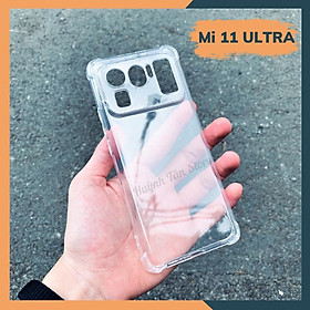Ốp lưng Mi 11 Ultra 5G trong suốt TPU 6D chống sốc, chống va đập , giá đỡ điện thoại, bảo vệ tốt cho camera