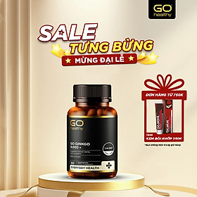 GO Ginkgo 9000+ 60 viên- Viên uống bổ não nhập khẩu chính hãng GO Healthy New Zealand