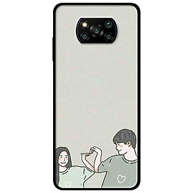 Ốp lưng dành cho Xiaomi Poco X3 mẫu Cặp Đôi Tim