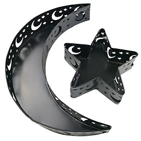 Iron Serving Tray Plates for Home Muslim Ramadan Mubarak Party Supplies