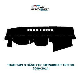 Thảm Taplo dành cho xe Mitsubishi Triton 2009 đến 2020 chất liệu Nhung, da Carbon, da vân gỗ