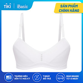 Áo ngực học sinh không gọng không mút lớp bông cotton cài sau iBasic VA107