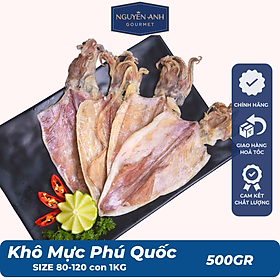 Mực khô Phú Quốc [size80-120con/1kg] Nguyên Anh 500g [Chỉ giao HCM]