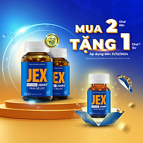 Combo 2 hộp JEX giảm đau, bảo vệ xương khớp 60 viên tặng 1 hộp 15 viên