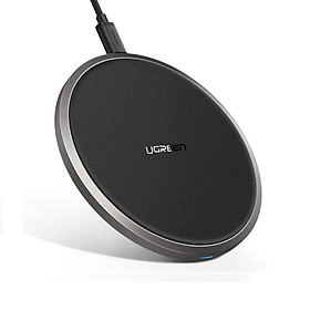 Mua sạc nhanh chuẩn QI không dây màu đen có phủ lớp chống trượt Ugreen 176PL50517CD 10W hàng chính hãng