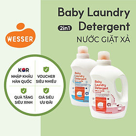 Nước giặt xả cho bé Wesser 2 in 1 3000ml