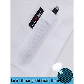 Áo Đồng Phục Đầu Bếp Tay Ngắn Màu Trắng Lưới Thoáng Khí Toàn Thân