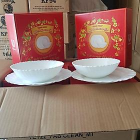 Mua Bộ 2 tô + 2 đĩa thuỷ tinh Pastel siêu đẹp
