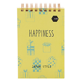 Sổ LX Twin Memopad Happiness Motto A6 120 Trang (9.7 x 14.8 cm)