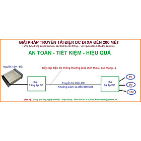 Mua BỘ TRUYỀN TẢI ĐIỆN DC ĐI XA 200 MÉT - ỨNG DỤNG LẮP CAMERA  CÁC THIẾT BỊ VIÊN THÔNG DÙNG NGUỒN DC