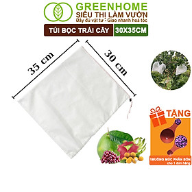 10 Túi Bọc Bưởi Da Xanh Greenhome, 30x35cm, Có Nút Cài, Độ Bền 3-5 Năm, Nhiều Kích thước