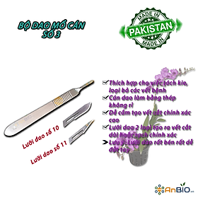 Mua DAO MỔ CÁN SỐ 3 MHCP (Cán Dao Pakistan) + 5 Lưỡi Dao Số 10 và 5 Lưỡi Dao Số 11