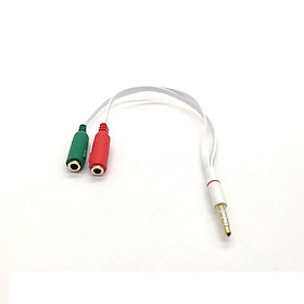 Mua Jack chia hoặc gộp 1 cổng âm thanh 3.5mm thành 2 cổng 3.5mm cho MIC và PHONE Hàng Nhập Khẩu - Cáp chia Audio 3.5mm ra mic và loa (Màu Giao Ngẫu Nhiên)