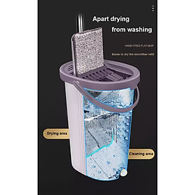 Mua Hàng chính hãng - Bộ Lau Nhà 2 Ngăn nhỏ CÓ BÁNH XE AL-11BX