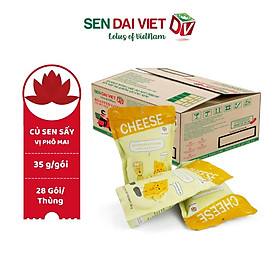 Củ Sen Sấy Vị Phô Mai Cay- Giòn Tan, Béo Ngây, ĐV- Sen Đại Việt- Gói 35g