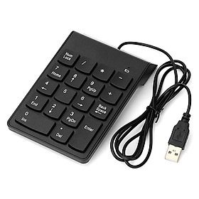 Wired USB Numeric Keypad 18 Keys Mini Digital Keyboard Replacement for iMac/Mac Pro/MacBook/MacBook Air/Pro Laptop PC