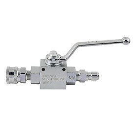 High Pressure Washer Ball Valve 3/8''Quick Connector 4500PSI Hydraulic Valve