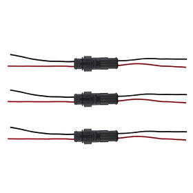 3Pcs Car Auto Male&Female  Wire Connector Plug With 14AWG Cable 2pin