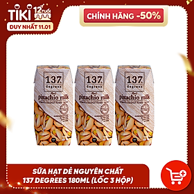 Sữa Hạt Dẻ Nguyên Chất 137 DEGREES 180ml Lốc 3 hộp