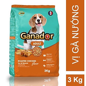 Thức ăn cho chó trưởng thành Ganador vị gà nướng Gói 3kg