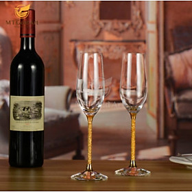 Mua Ly champagne pha lê đúc vàng 220ml (G11) MT Gold Art- Hàng chính hãng  trang trí nhà cửa  quà tặng dành cho sếp  đối tác  khách hàng