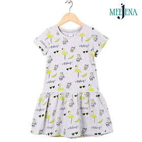 Váy Bé Gái Ngắn Tay Họa Tiết Dễ Thương 14-38 kg MEEJENA - Thun COTTON - 1939