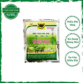Mua Phân bón lá hỗn hợp NPK Đầu Trâu 30-10-5 kích thích cây ra rễ  đẻ nhánh nhanh  nảy chồi ra đọt mạnh  tăng năng suất cây trồng - gói 10g